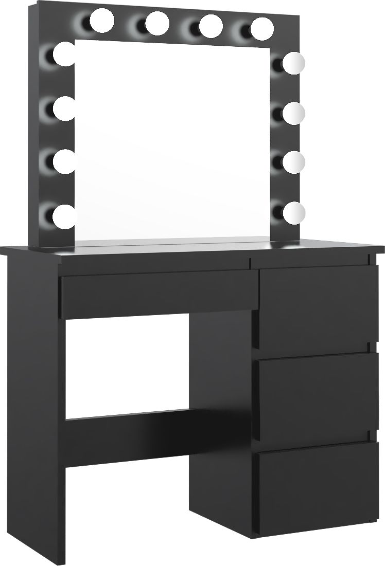 Meblowa 1 Toaletka ALEKSANDRA 4 czarny mat nowoczesna do wnętrz w stylu glamour MEBLOWA 1