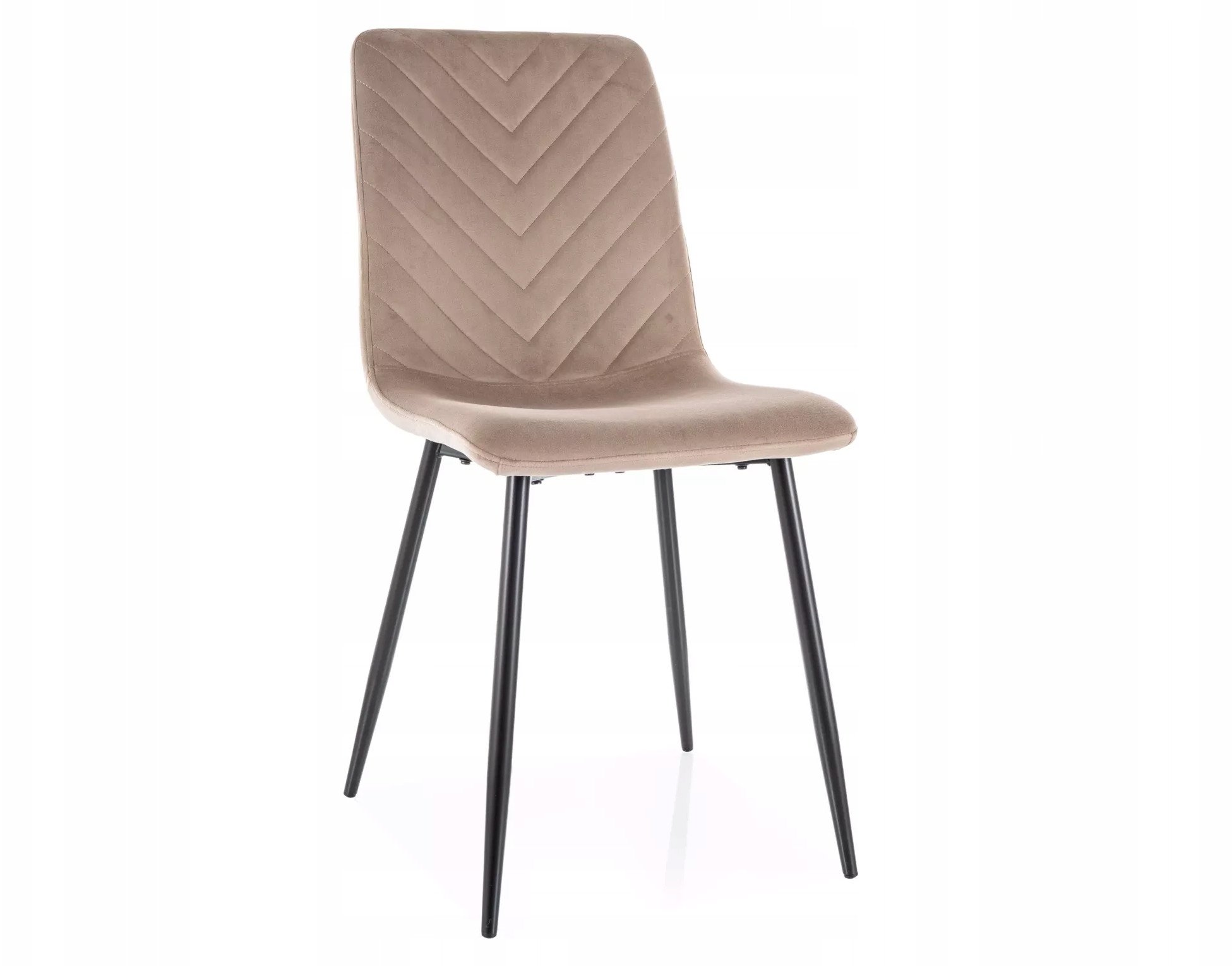Tapicerowane krzesło DAREN VELVET ciemno beżowe