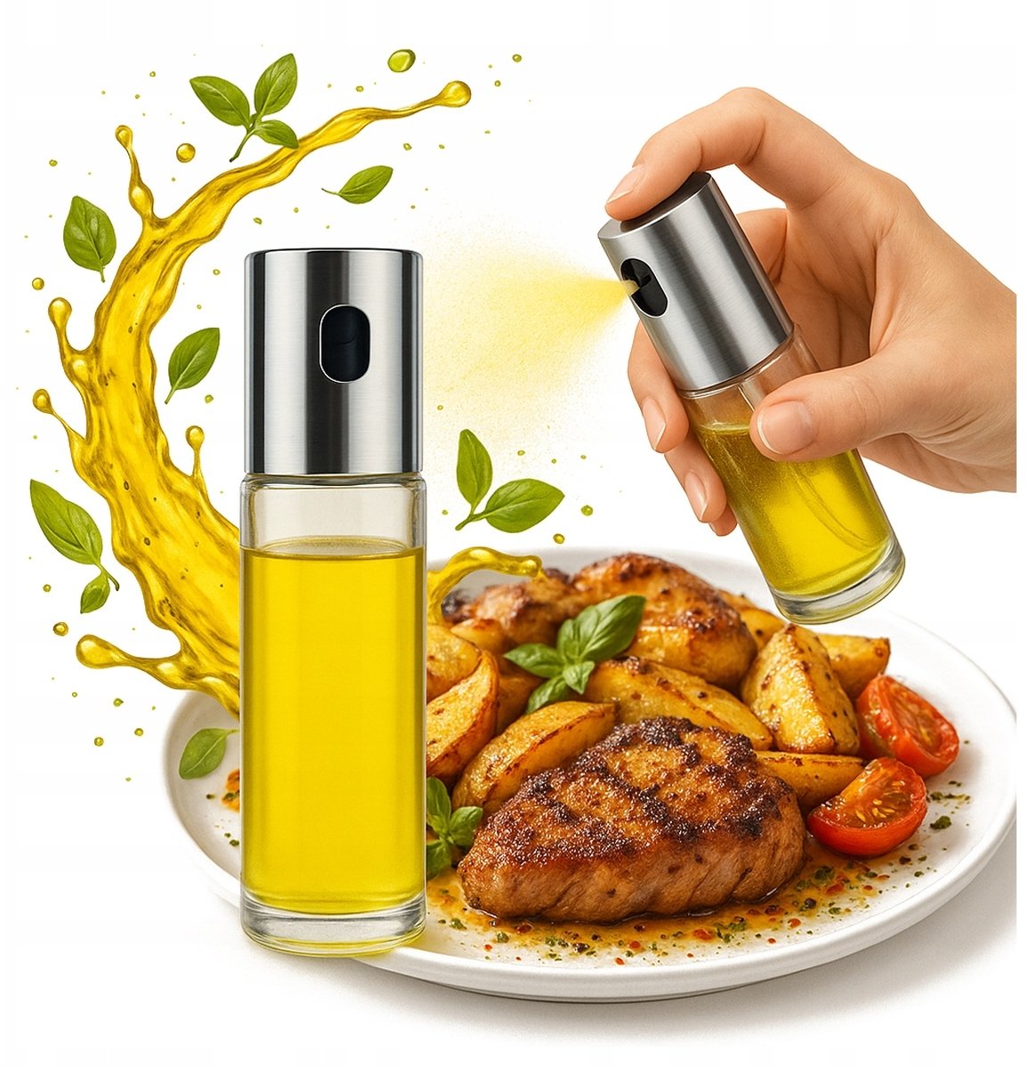 Spryskiwacz do oleju oliwy 100ml szklany rozpylacz kuchenny dozownik olej