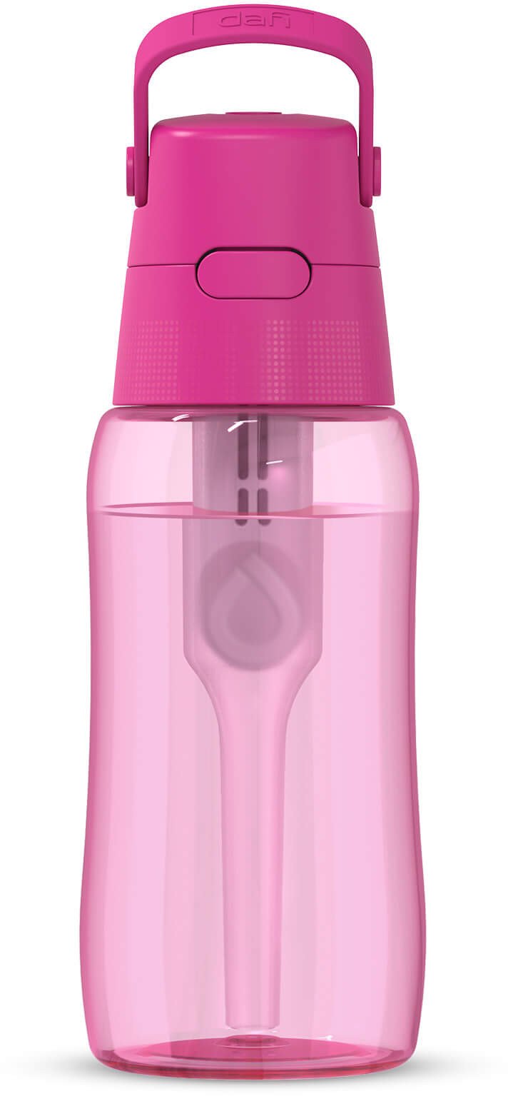 Butelka filtrująca Dafi SOLID 0,5 flamingowa barwiona z filtrem