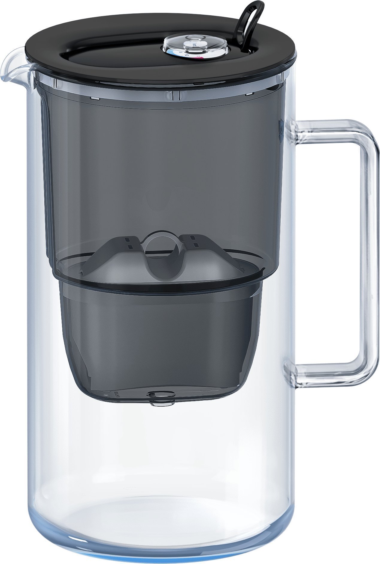 Dzbanek filtrujący Aquaphor Glass 2.5L Czarny + 1 wkład Maxfor Plus Mg