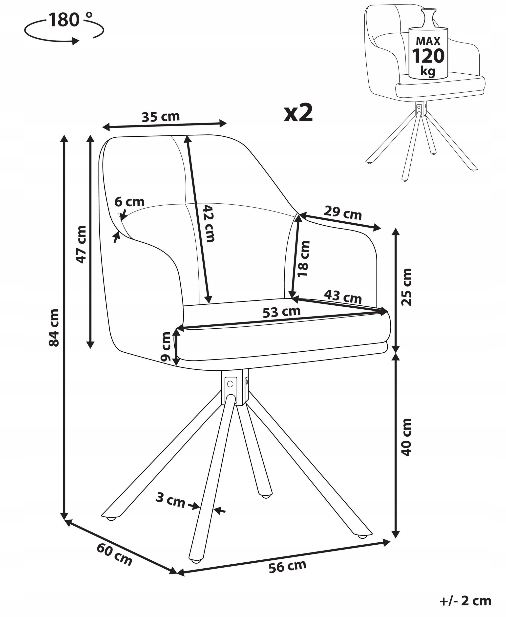 Beliani Zestaw 2 krzeseł do jadalni Obrotowy MIRA Miętowy