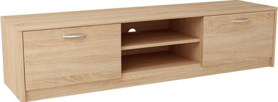 Szafka RTV, stolik, Classic, 160x41x36 cm, dąb sonoma, mat | TYLETEGOTU