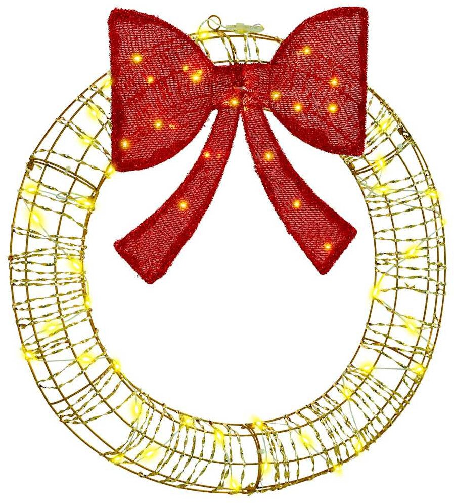 vidaXL Wianek z 60 diodami LED Ciepła biel 75 cm PET