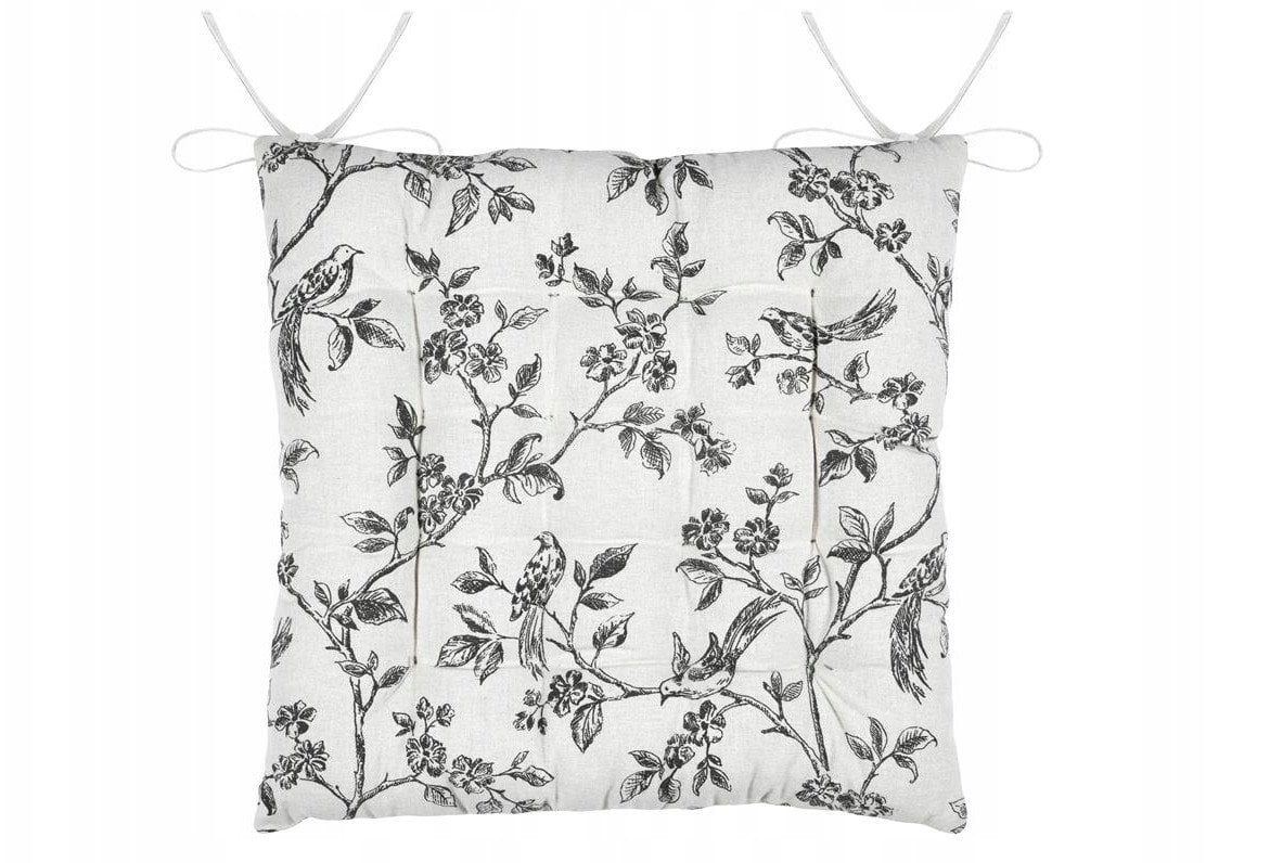 Poduszka na krzesło z efektem lnu, CLARINE, 38 x 38 cm