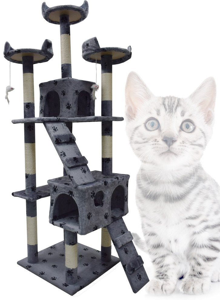 Drapak dla kota 170cm Grafitowy wygodne legowisko dla kotów