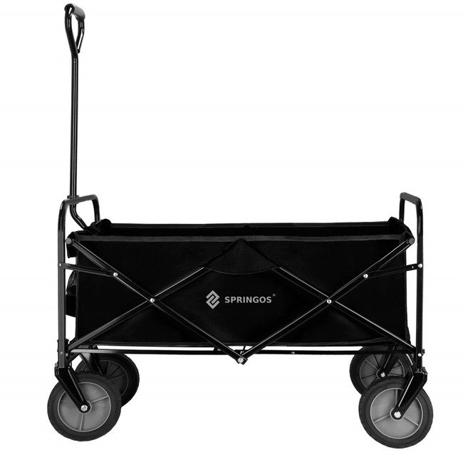 Wózek ogrodowy, turystyczny, plażowy składany 80 kg czarny UNIWERSALNY