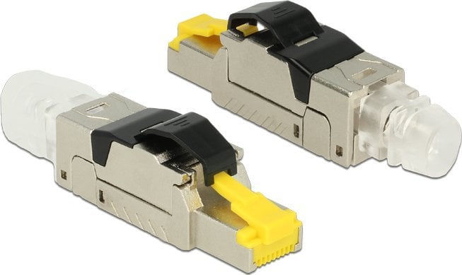Delock DeLOCK 86285 wtyczka RJ45 Czarny, Srebrny, Przezroczysty, Żółty