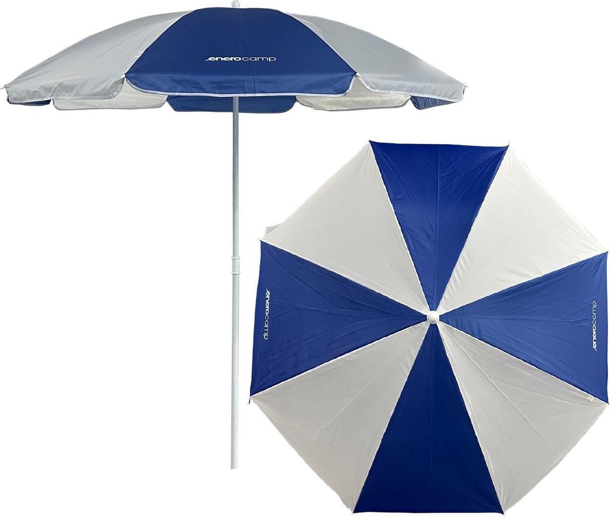 PARASOL PLAŻOWO BALKONOWY 160CM BIAŁO NIEBIESKI 1067643