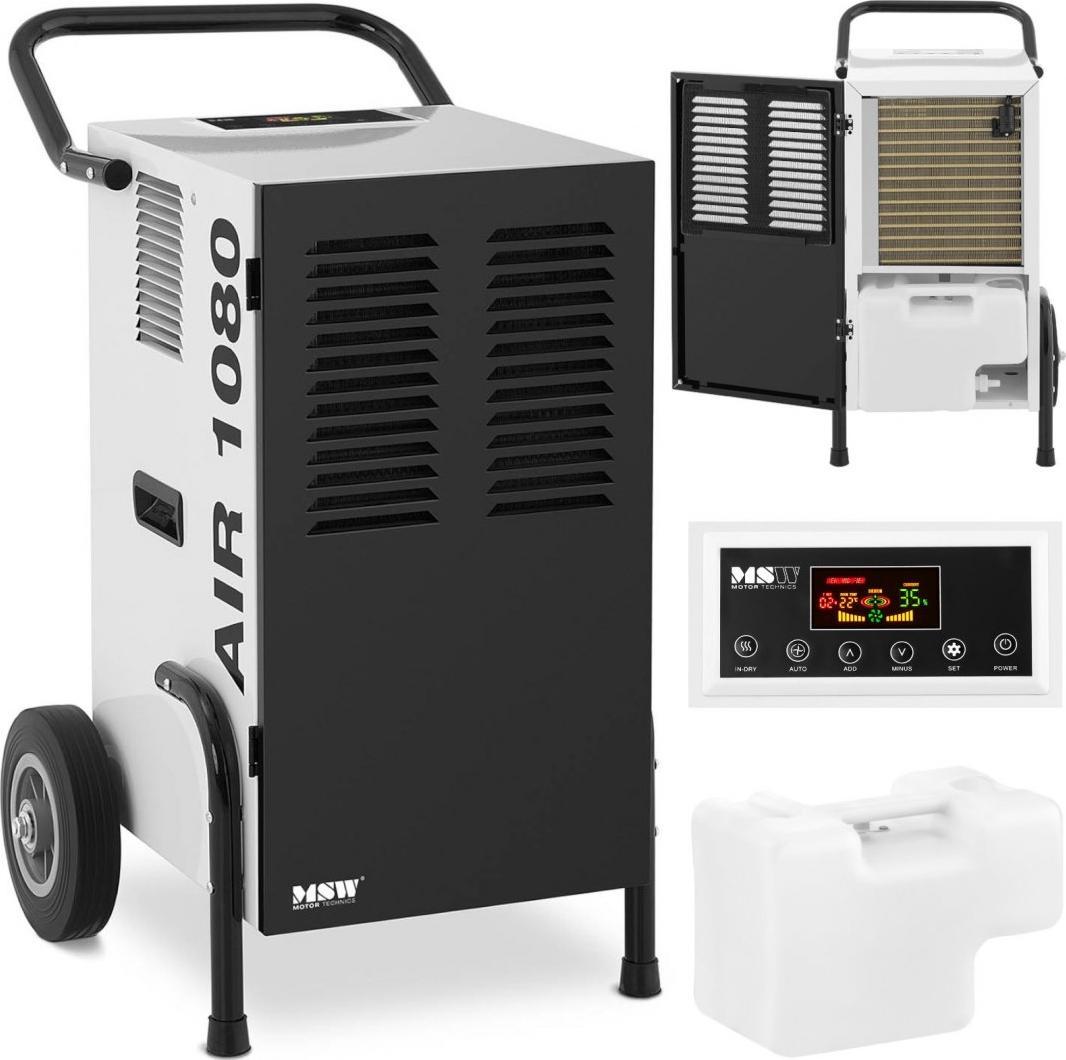 MSW Osuszacz pochłaniacz wilgoci mobilny przemysłowy poj. 9 l 50 l/24 h do 80 m2