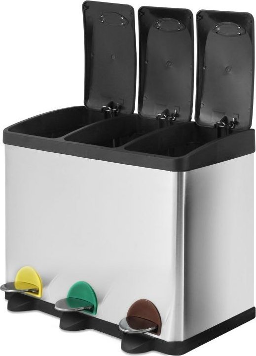 Jago Jago Kosz na odpady do segregacji 45 L, stal nierdzewna