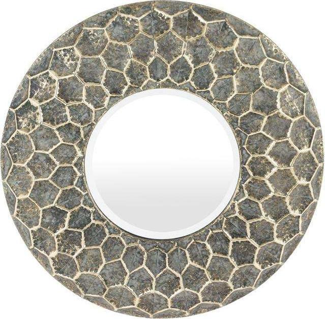 Art-Pol Lustro okrągłe metalowe złote H:68 cm