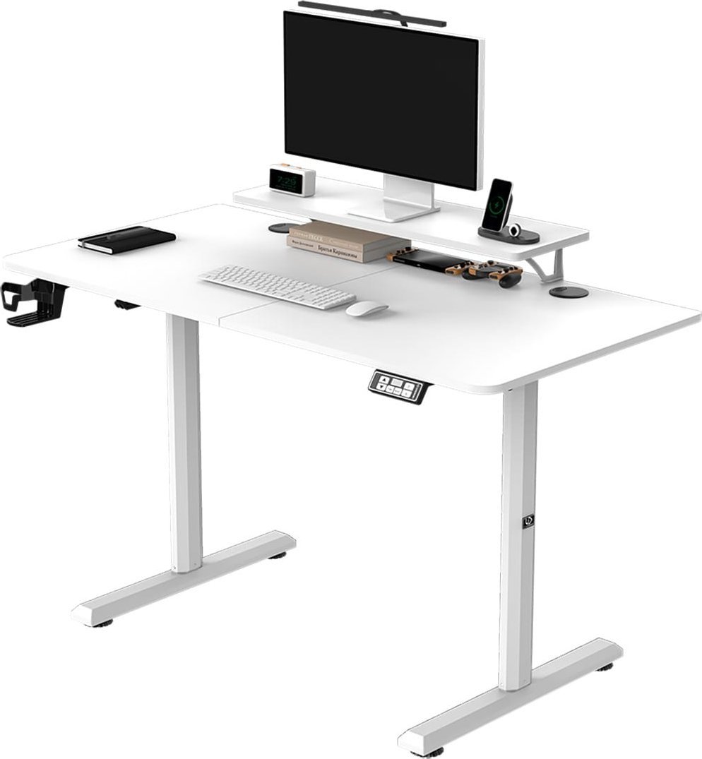 Biurko Ultradesk Biurko, elektycznie regulowany, 120X60 cm, 72-117 cm, HIGHLANDER WHITE, biały, ULTRADESK