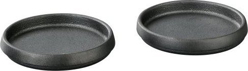 Zassenhaus Podstawki pod młynki, 2 szt., żeliwo, śred. 9 cm, na młynki o średnicy do 7,5 cm / Zassenhaus