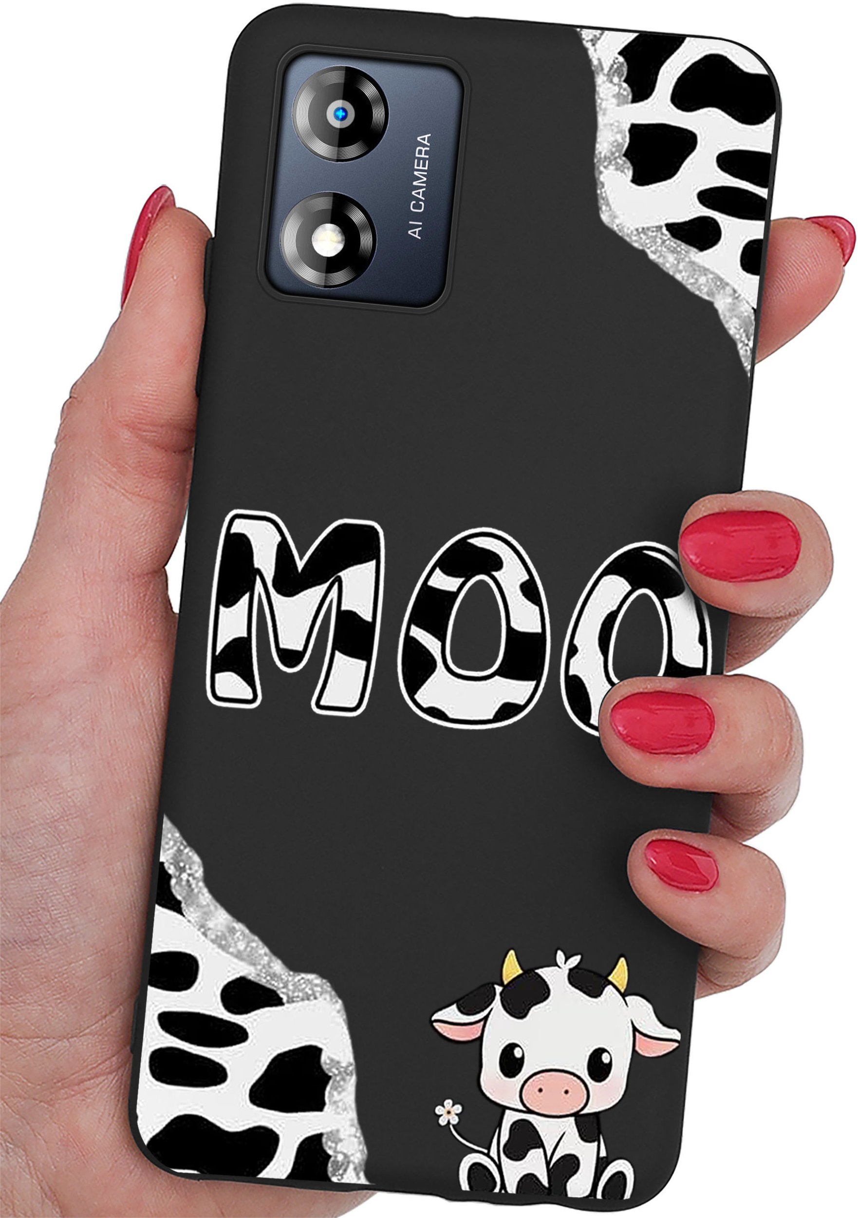 Etui do Motorola Moto E13 WZORY |SILIKONOWE MATT CASE + SZKŁO 9H