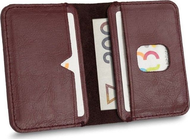 Solier Cienki skórzany męski portfel SOLIER SW11 SLIM bordowy uniwersalny