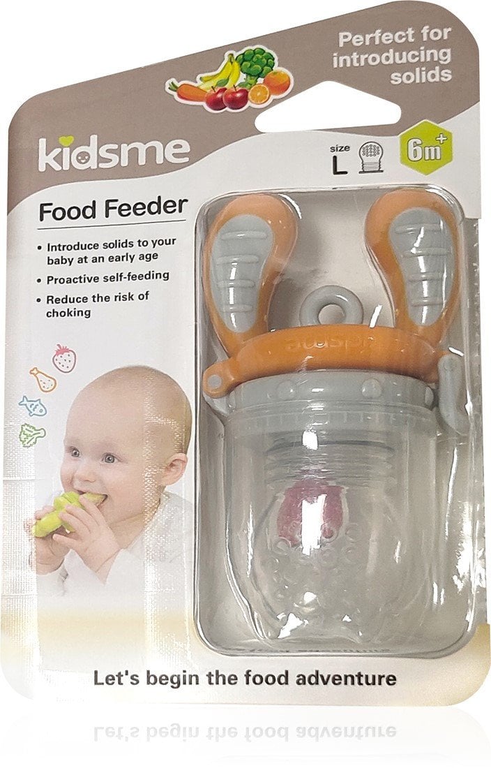 New! Special offer! Kidsme Food Feeder baby feeding device for solid foods (large) Amber from 6 months 160337AM