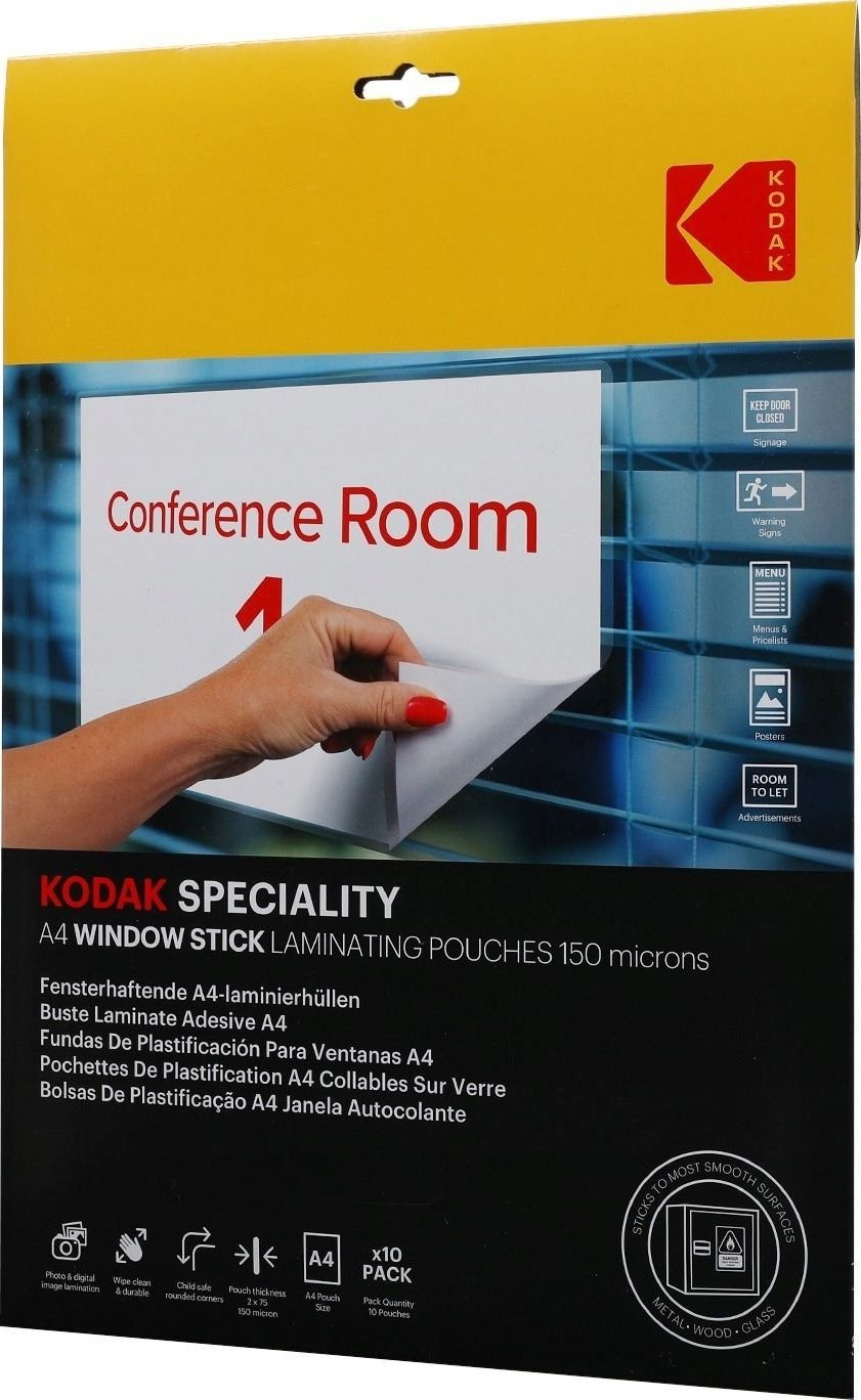 Kodak Folia Laminacyjna Do Laminowania Kodak 10x A4 / 150 Mikronów / Samoprzylepna / Cat 3650-707