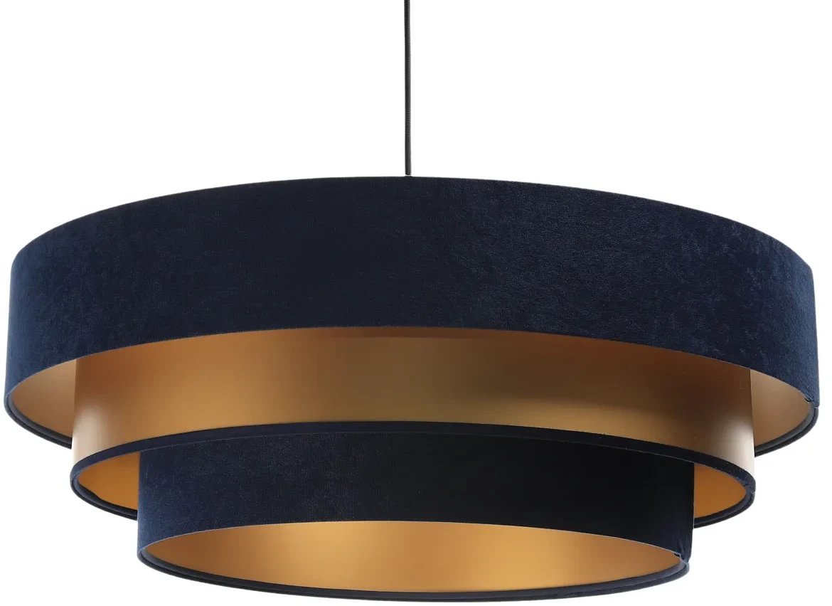 Lampa wisząca TRIO MIX granatowa/złota BPS KONCEPT