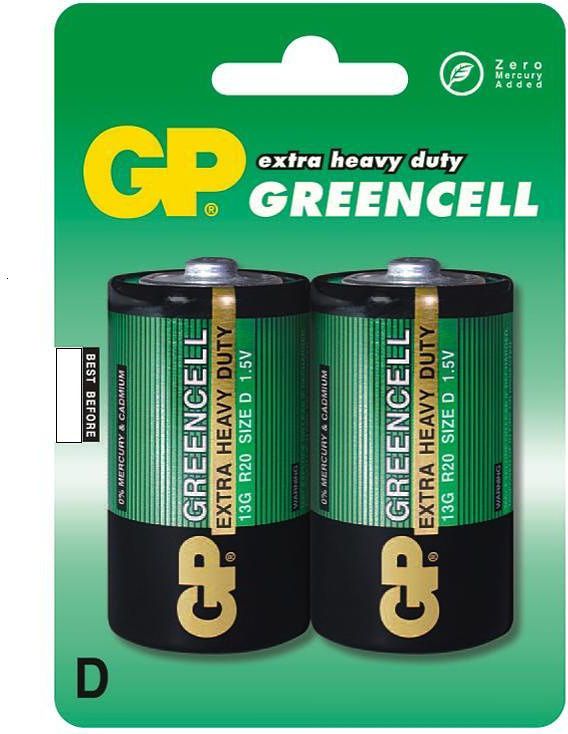 GP Bateria Greencell D / R20 2 szt.
