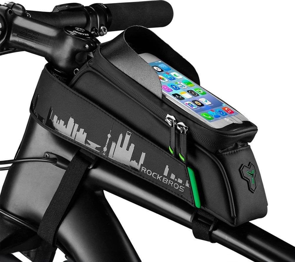 RockBros Sakwa rowerowa Rockbros 029-1BK na ramę z pokrowcem na telefon - czarna