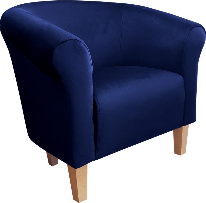 Atos Fotel DRAWA 1 BL VELVET granatowy tapicerowany aksamitem ATOS