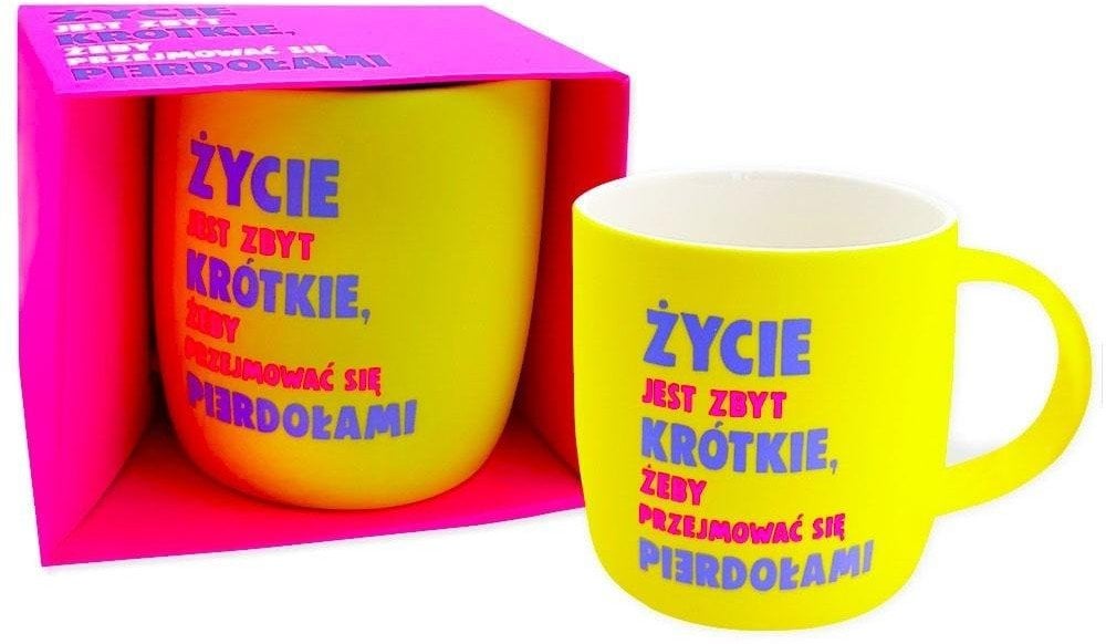 KUKARTKA Kubek neonowy Życie