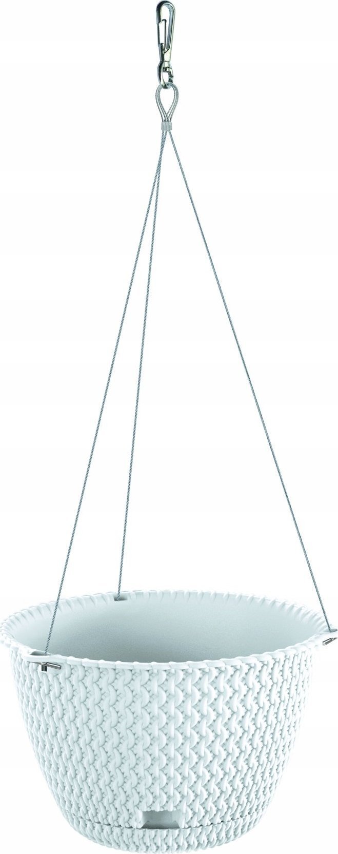 Prosperplast Doniczka okrągła wisząca SPLOFY DSPW230S-S449, Kolor Biały, Prosperplast, Wymiary 23x14.5 cm