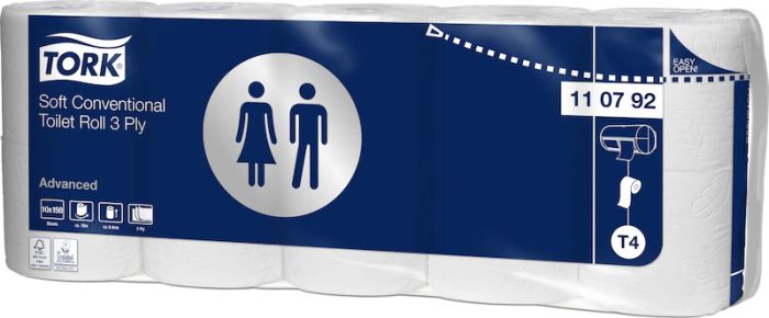 Tork Tork Papier toaletowy w rolce konwencjonalnej, 3-warstwowy - Advanced