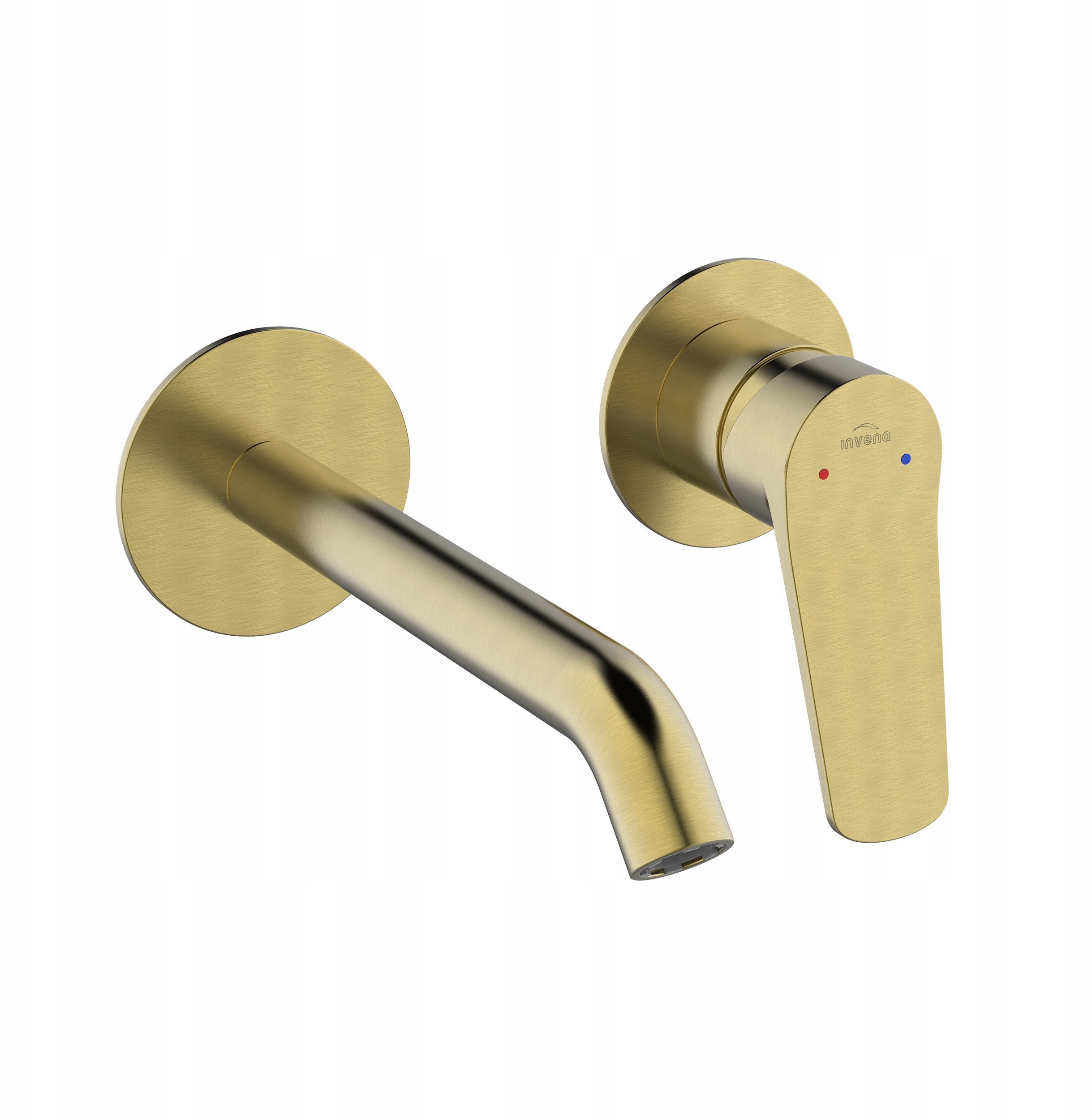 Invena bateria umywalkowa podtynkowa Alonia, złoto szczotkowane BP-70-U09-V