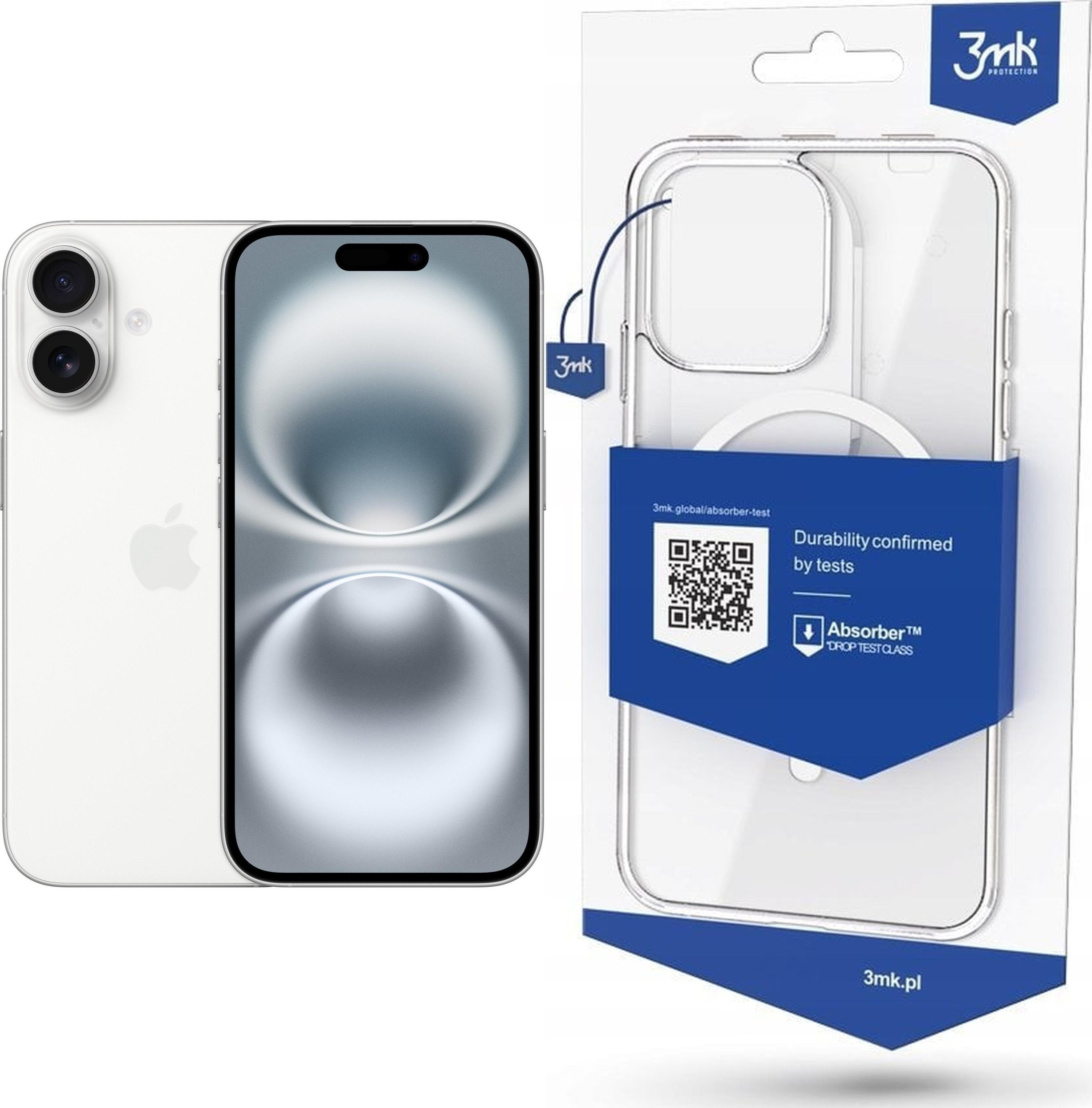 Smartfon Apple iPhone 16 128GB White (MYE93) + Etui MagCase