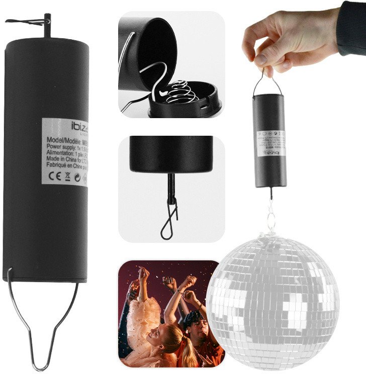 Napęd bateryjny do kul lustrzanych do 20cm Ibiza MB15 one size