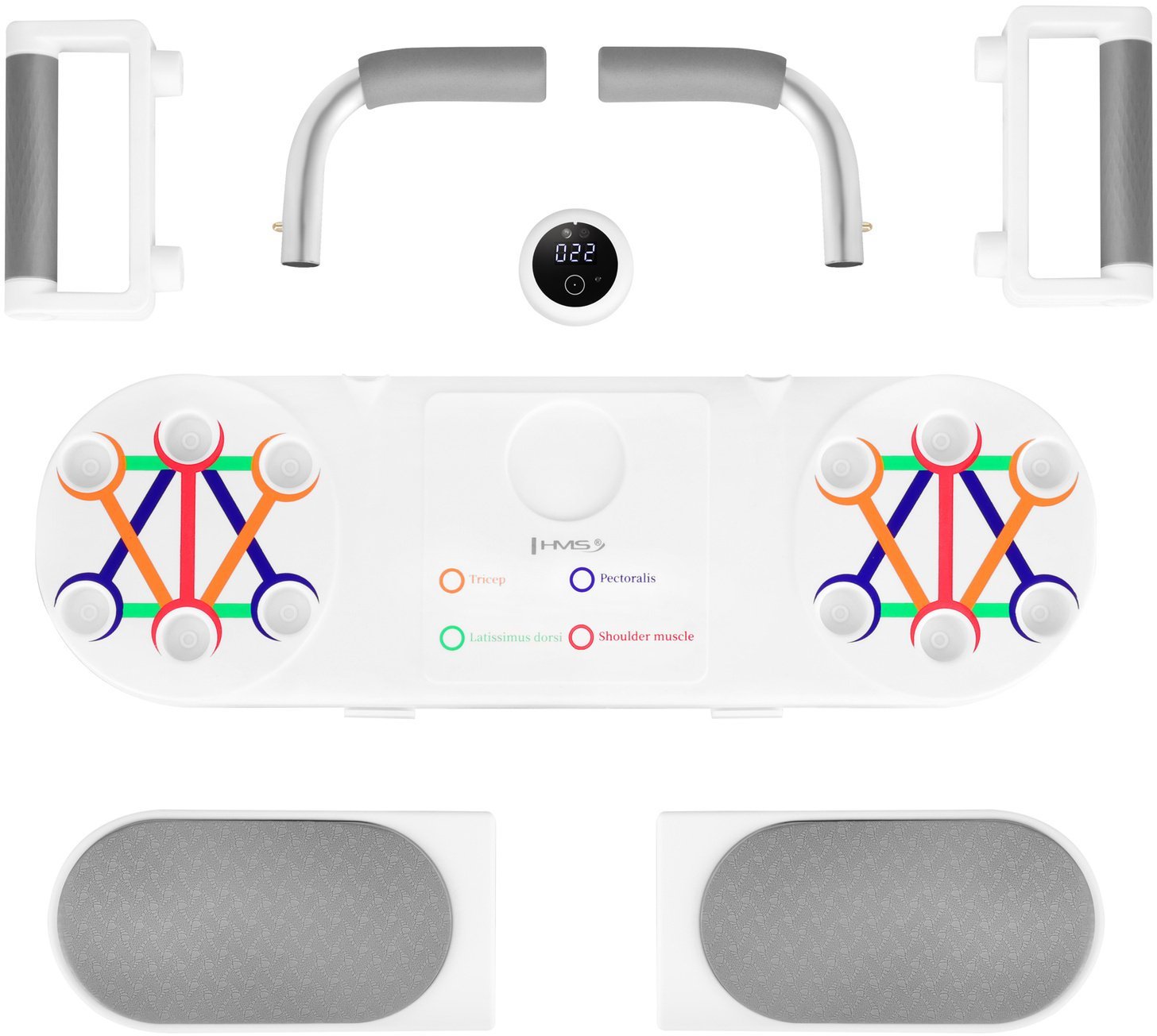 HMS DBP03 WIELFUNKCYJNA DESKA DO ĆWICZEŃ MIĘŚNI BRZUCHA I POMPEK Z LICZNIKIEM