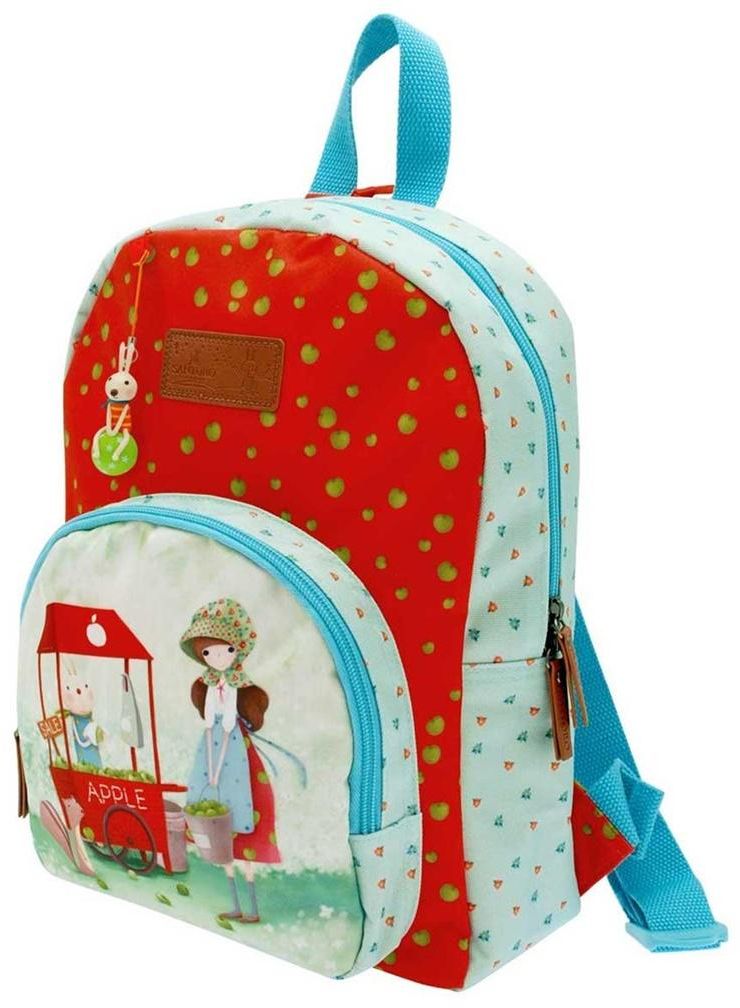 Santoro Plecak mały An Apple A Day błękitno-czerwony (252848)