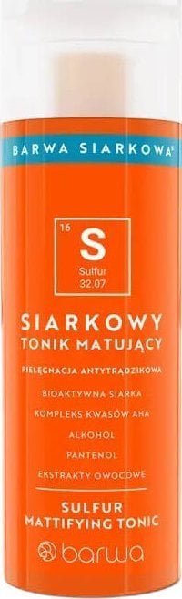 Barwa Siarkowy tonik matujący 200ml