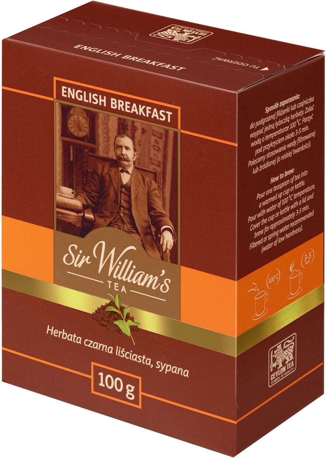Sir Williams Herbata czarna liściasta English Breakfast 100g