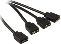 Akasa 3-pin - 3-pin x3, 0.5m, Czarny (MOLE-055)