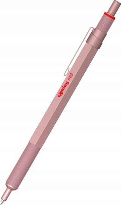 Rotring Długopis 600 Metaliczny-Różowe Złoto M czarny pudełko prezentowe