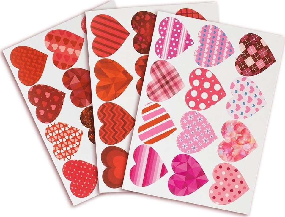 Naklejki wzorzyste serduszka