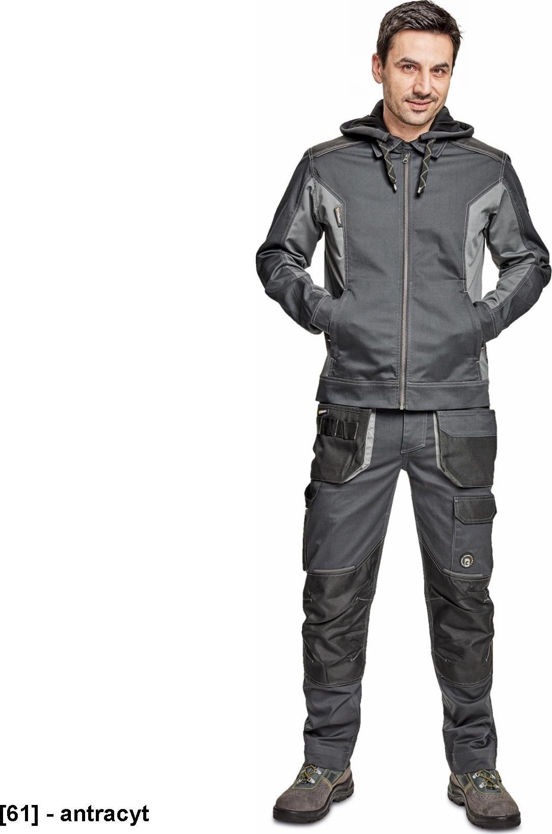 CERVA DAYBORO kurtka - męska, odczepiany kaptur, odblaskowe elementy, 100 % TRIFIBETEX - antracyt 50