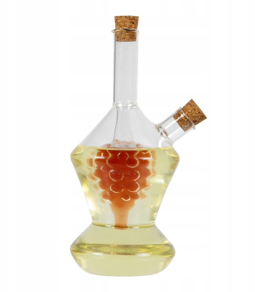 OZDOBNA BUTELKA WINOGRONO 250 ml podwójna do oliwy octu 2w1 na wino nalewki