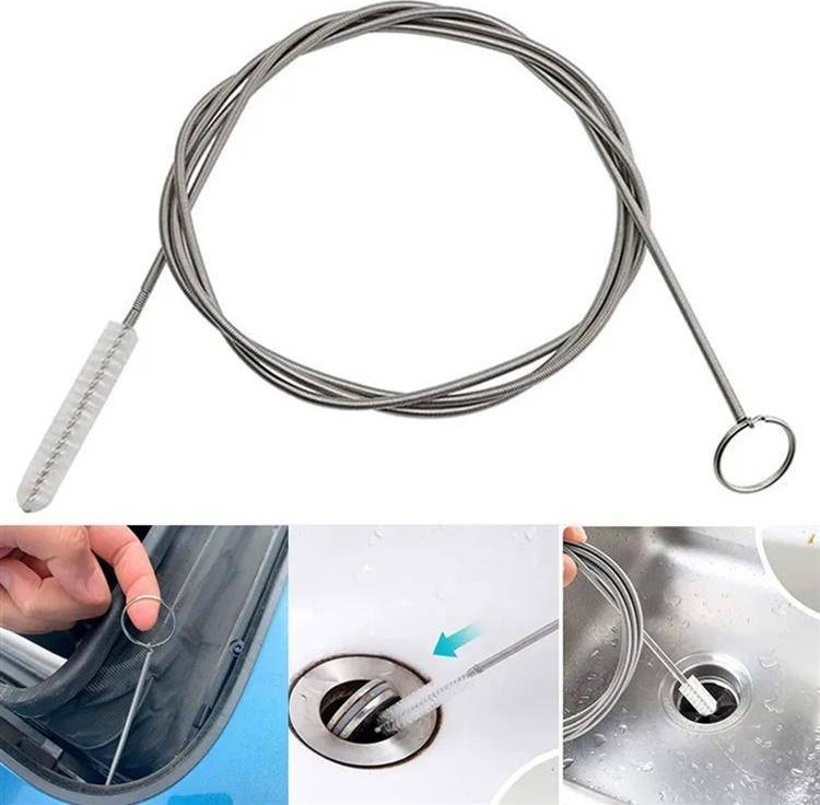 Aptel SZCZOTKA do Czyszczenia Odpływu Szyberdachu Elastyczna 150cm szara AG995