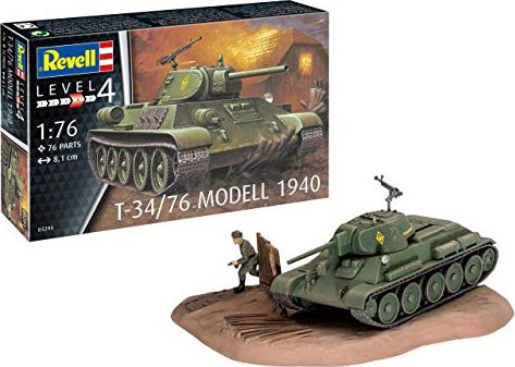 Revell Revell REV-03294 T-34/76 model 1940, model czołgu 1:76, zabawki 8,1 cm, nielakierowane