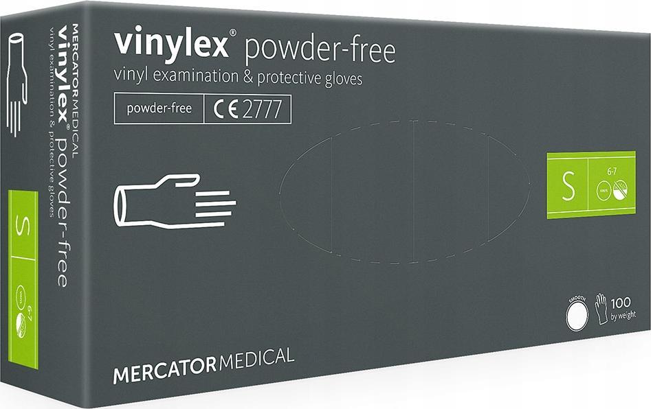 Mercator Medical rękawice ochronne vinylex powder-free roz. S 100szt. (RD20018002)