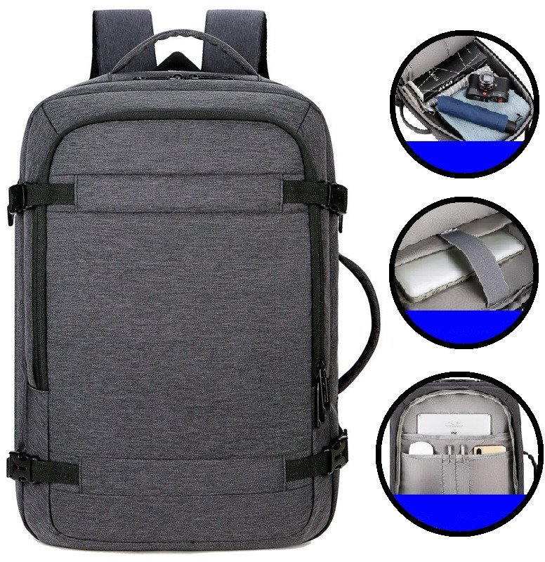 PLECAK NA LAPTOPA BIZNESOWY Plecak Wielofunkcyjny Do Samolotu PODRÓŻNY