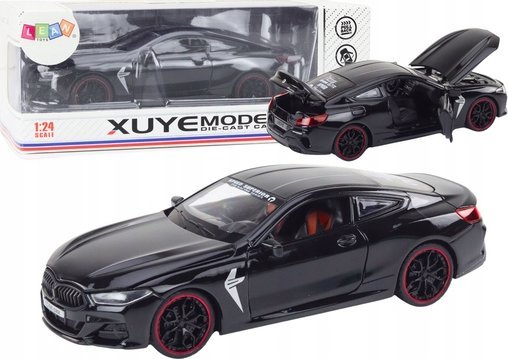 LeanToys Auto Sportowe Metalowe Napęd Frykcyjny Otwierane Elementy 1:24 Czarne