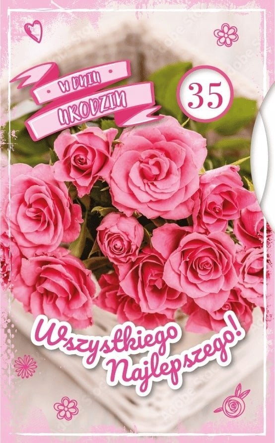 KUKARTKA Karnet Urodziny wymienne cyfry