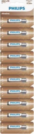 Philips BATERIA PHILIPS AAA LR03 10SZT ALKALINE