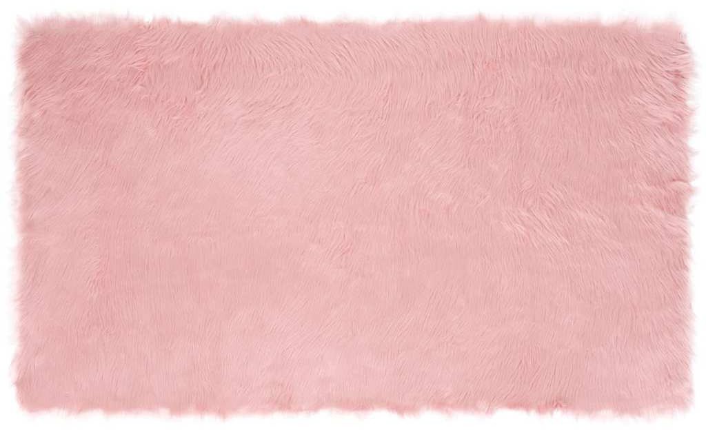 vidaXL Sztuczny różowy dywan wełniany z poliestru 100 x 200 cm