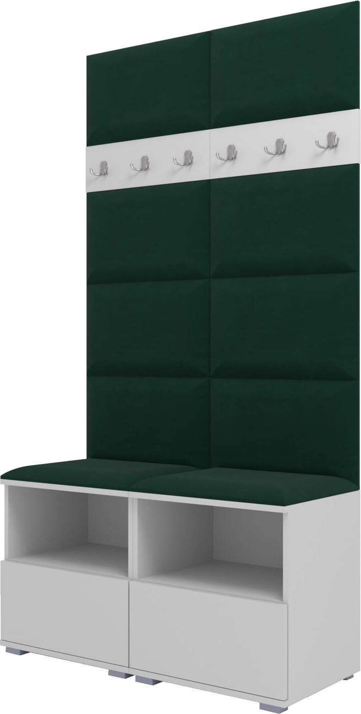 Ravio Tapicerowana garderoba Nela III - kolor biały + tkanina Trinity 28